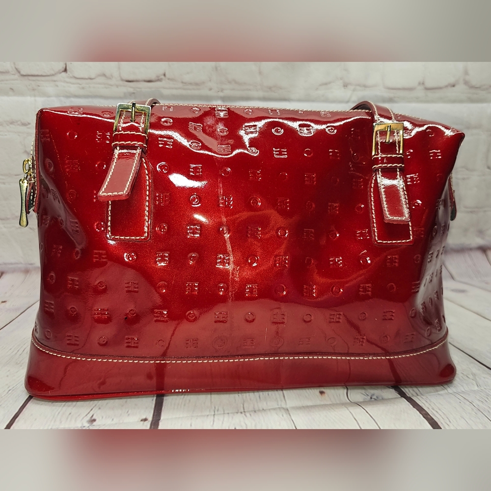 Red Italian Patten Leather Arcadia handbag